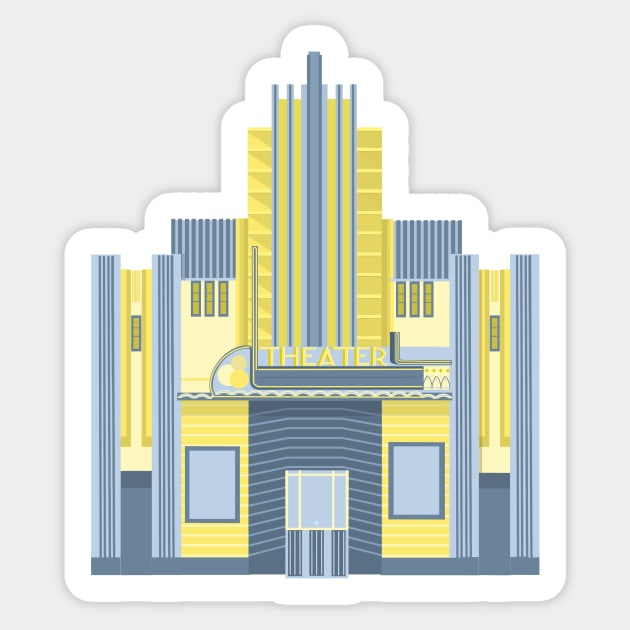 Art Deco theater Sticker by jenblove